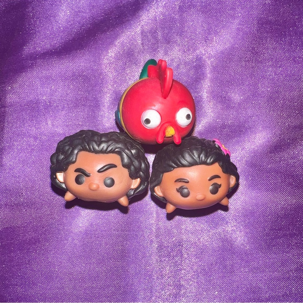 Disney Moana Tsum Tsum Set - Maui Heihei Rare Collectible Toy Set Kids Gift